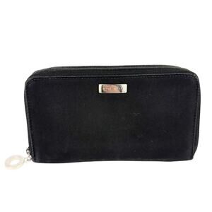 Vintage Nine West Fabric Two Zip Compact 23+ Pocket Wallet Check Book Pocket